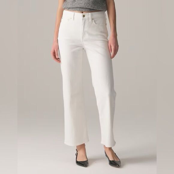 NWT J CREW Slim-wide jean in white size 35 - Picture 3 of 10